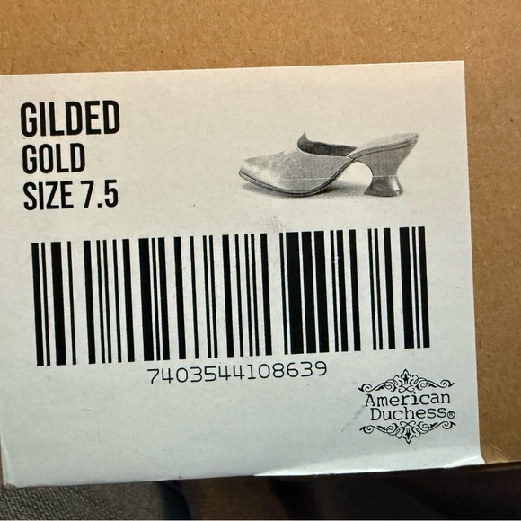 Women's Gold and Pink Heels - Picture 4 of 5